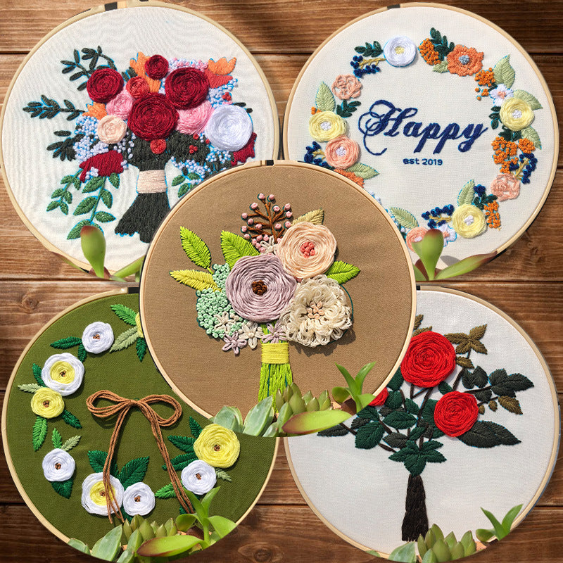DIY Flower Embroidery Kits - 1Pcs
