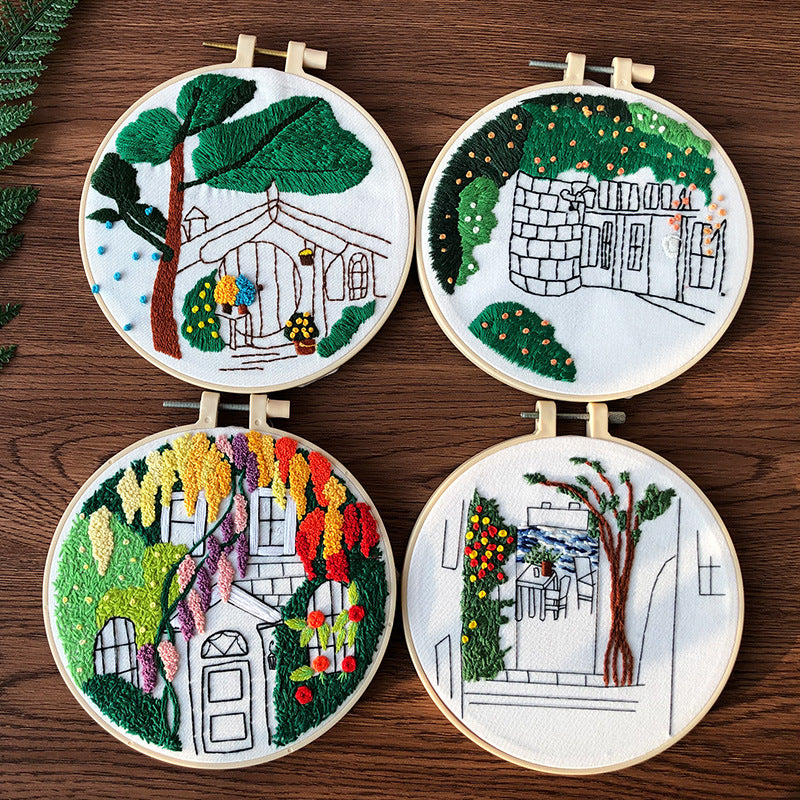 Country Art Embroidery Kit - 1Pcs