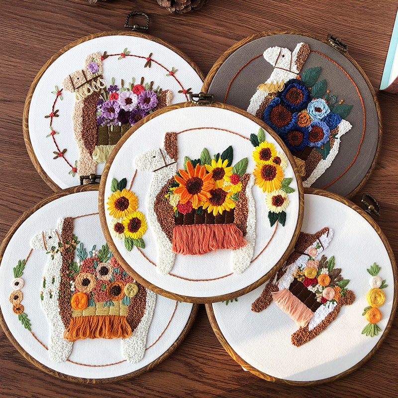 Alpaca Embroidery Craft Art Kits - 1Pcs