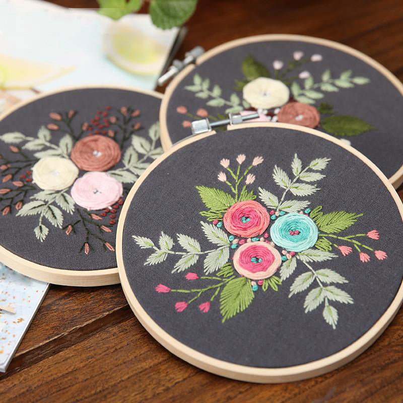 Northern Europe Flowers Embroidery Kits - 1Pcs