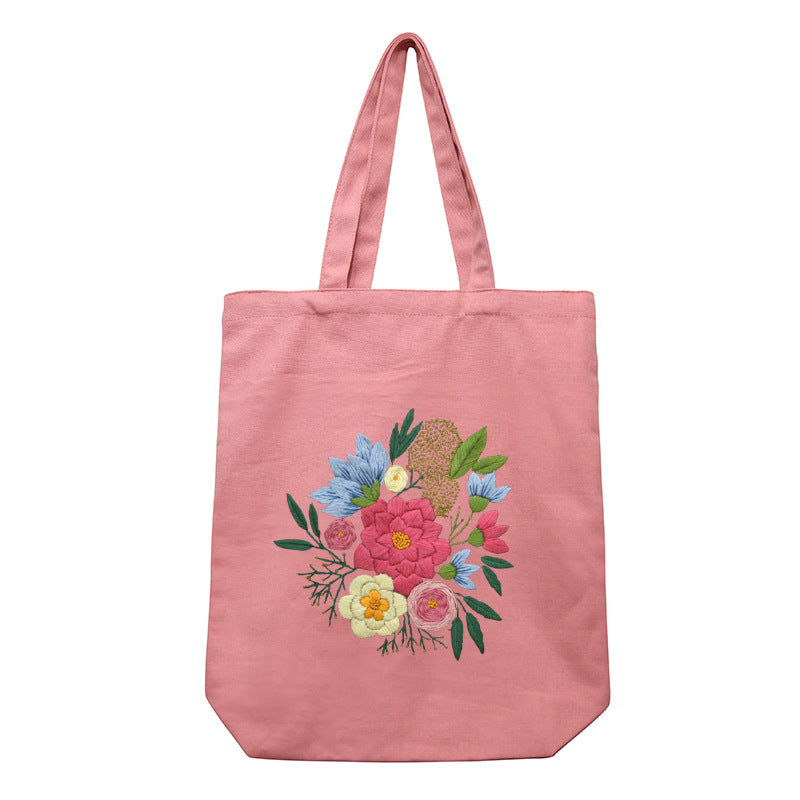 Canvas Tote Bag Embroidery Craft Kit - 1Pc