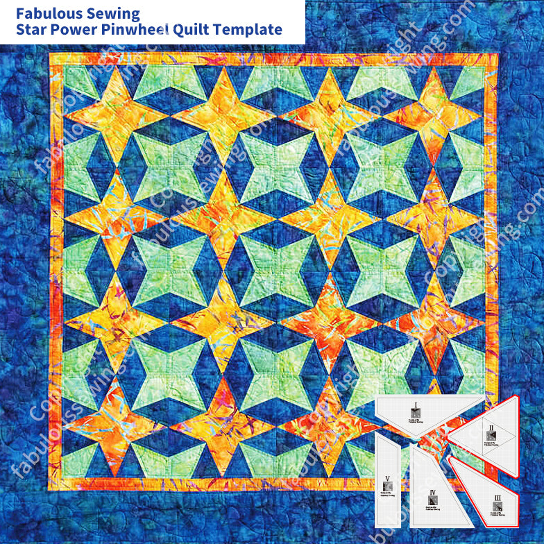 Fabulous Sewing Star Power Pinwheel Quilt Template