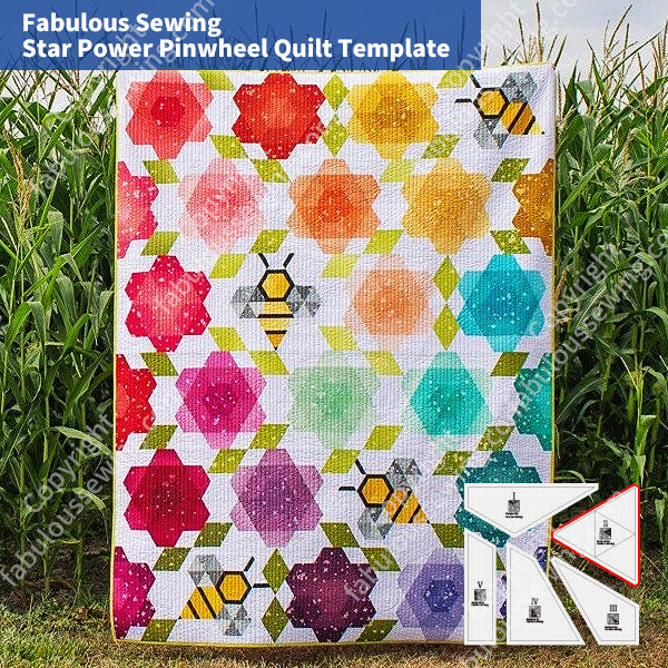 Fabulous Sewing Star Power Pinwheel Quilt Template