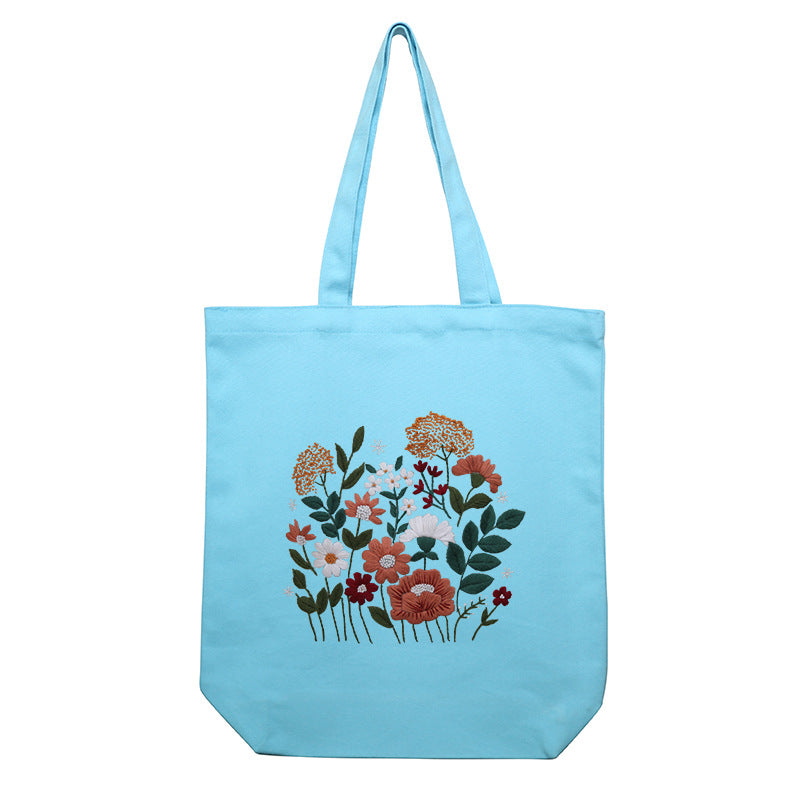 Canvas Tote Bag Embroidery Craft Kit - 1Pc