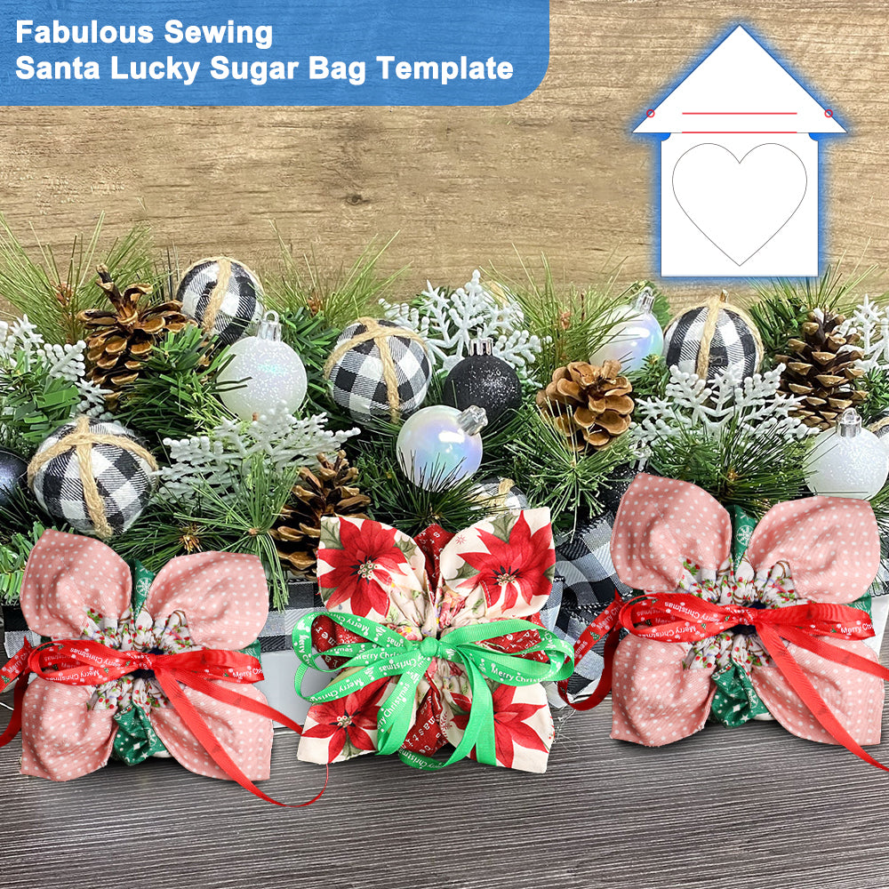 Fabulous Sewing Lucky Sugar Bag Template With Greeting Card