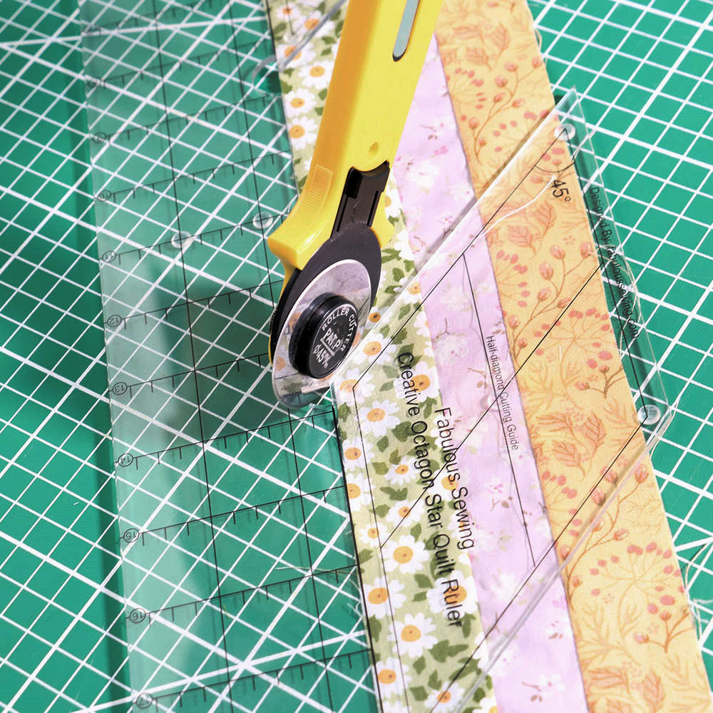 Fabulous Sewing 45 Degree Double Diamond Quilt Ruler