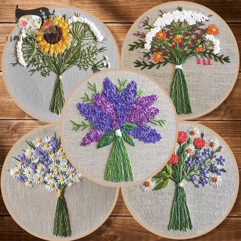Stitch Your Dream Embroidery Art Kits - 5Pcs
