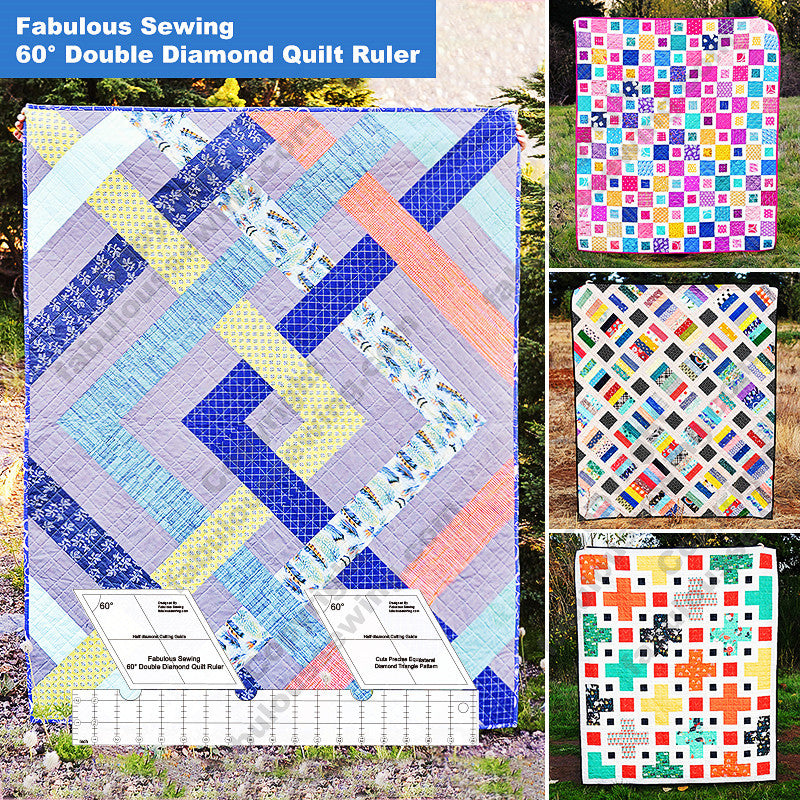 Fabulous Sewing 60 Degree Double Diamond Quilt Ruler