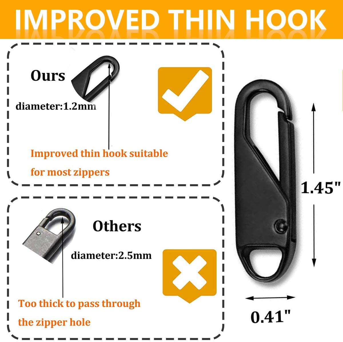 Zipper Pull-Tab Replacement (10PCS)