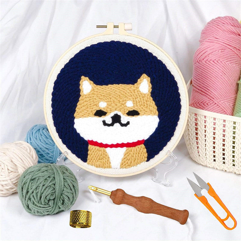 17Pcs Punch Needle Embroidery Kits