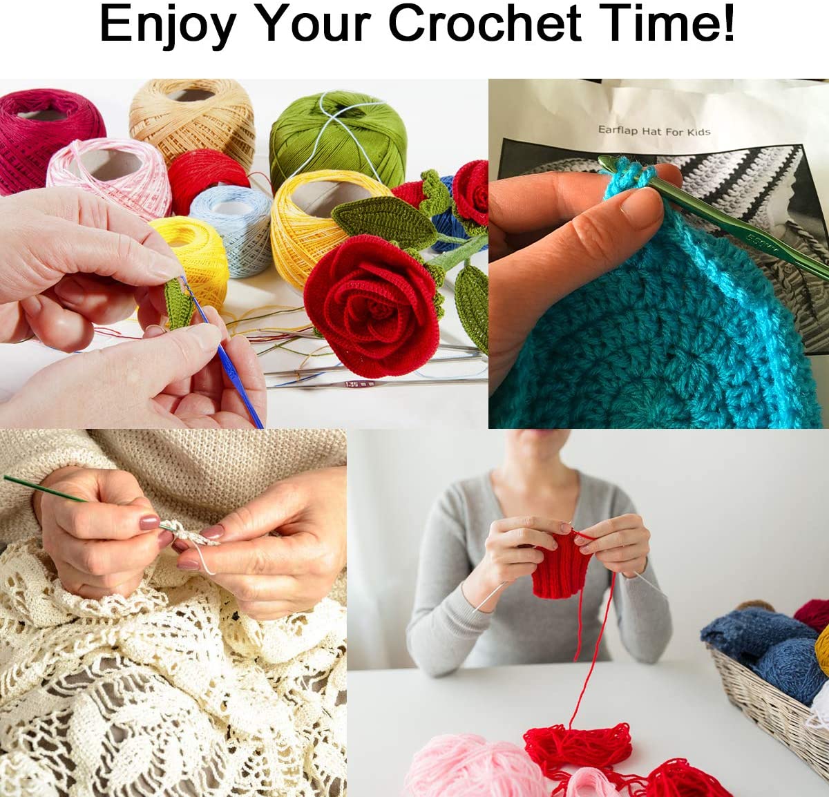 14Pcs Hand-knitted Crochet Hooks