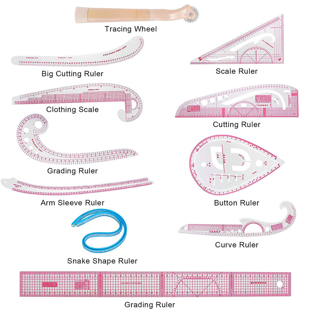 11Pcs French Curve Ruler – Fabulous Sewing