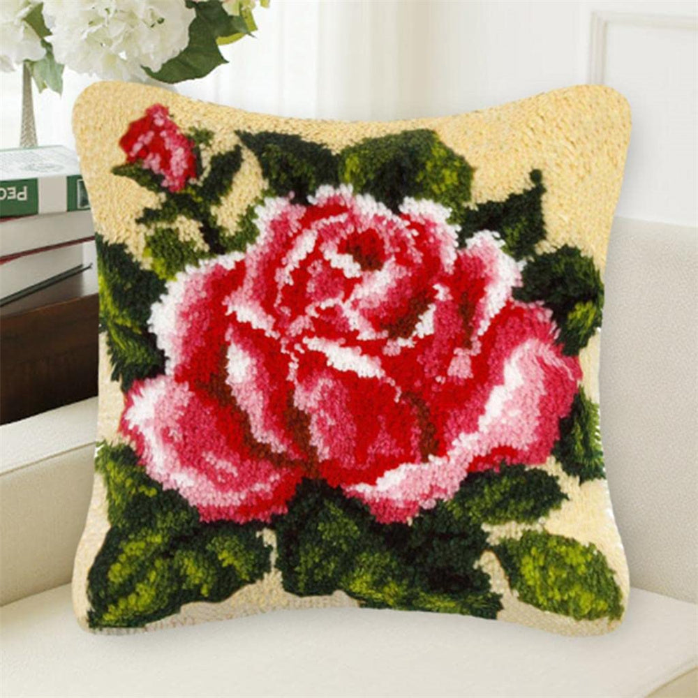 Latch Hook Craft Kit - Flower Pillow