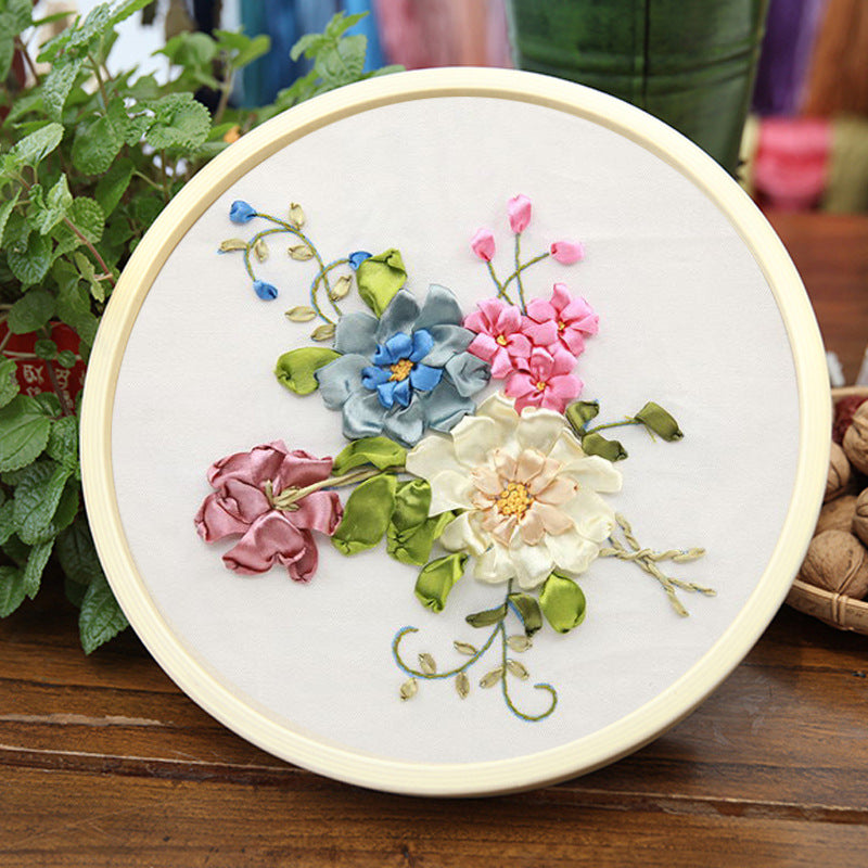 Fresh Flowers Embroidery Kits - 1Pcs