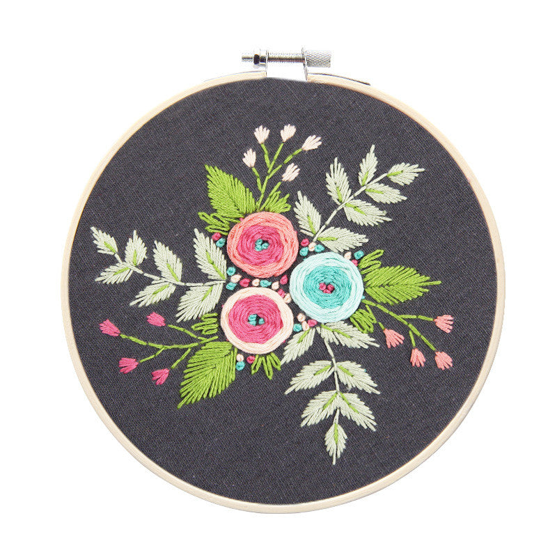 Northern Europe Flowers Embroidery Kits - 1Pcs