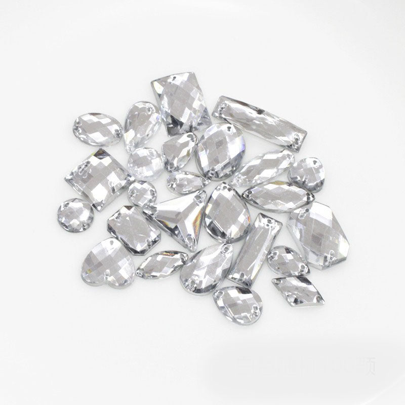 200pcs Mixed Shapes Crystal