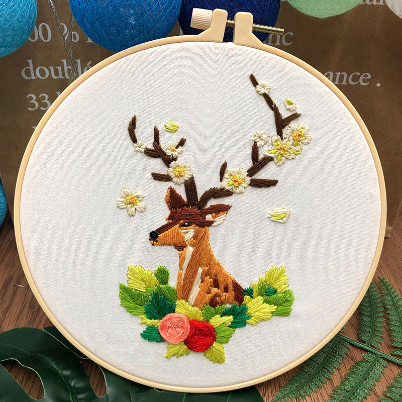 Elk Embroidery Craft Kits - 1Pcs