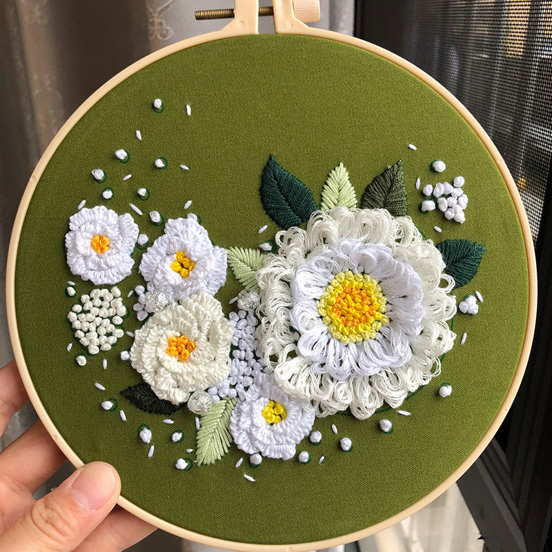 Blooming Flower Embroidery Kits - 1Pcs