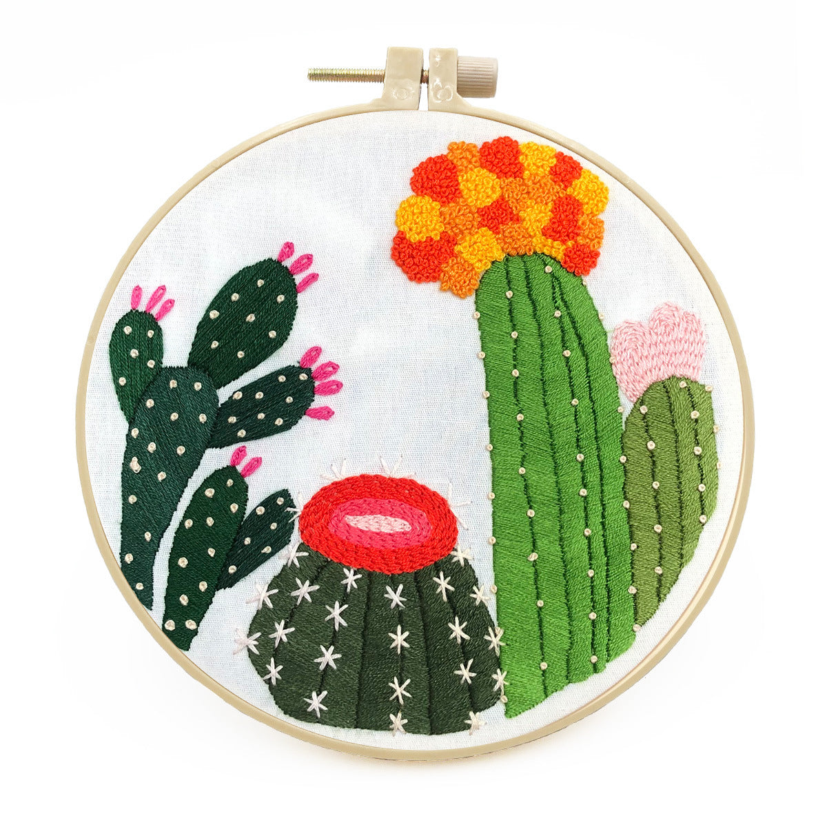 Cactus Art Embroidery Kits-1Pcs