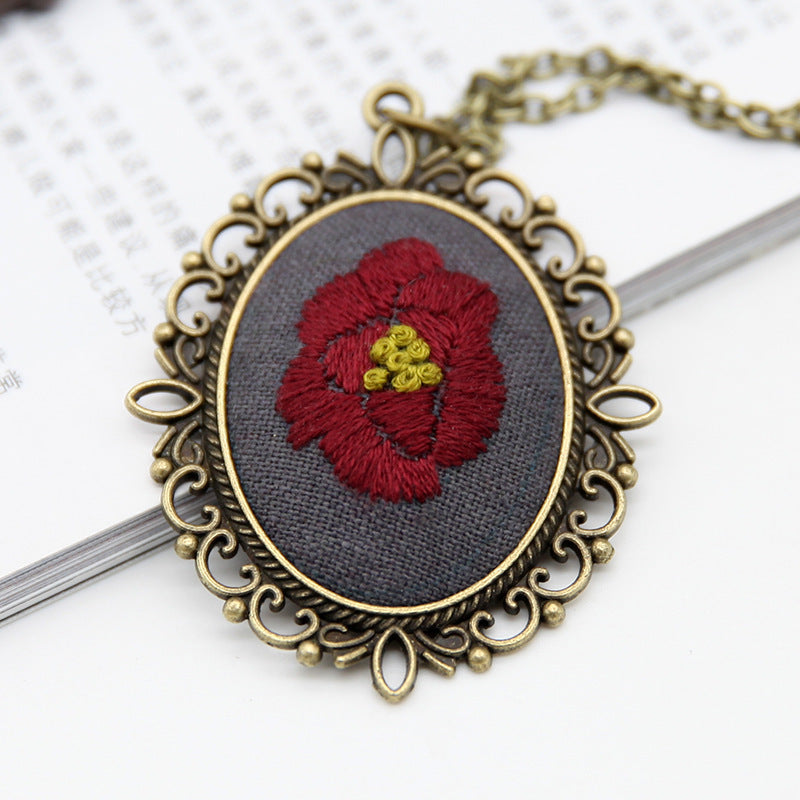 Necklace Bag Embroidery Art Kit - 1Pcs
