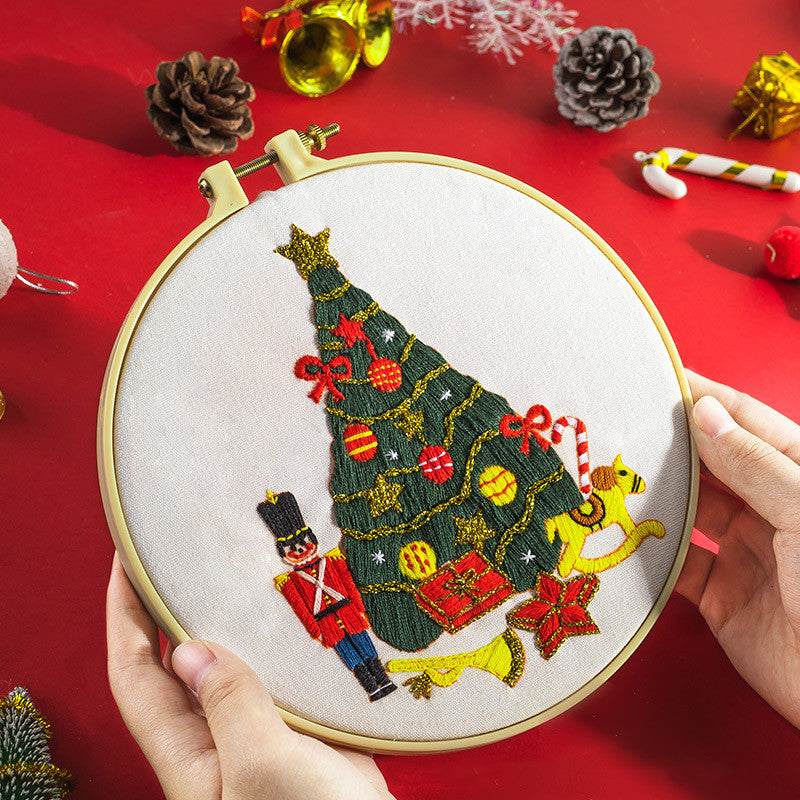 Snowman Christmas Embroidery Kits-1Pcs
