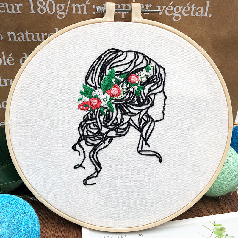 Pretty Women Embroidery Kits - 1Pcs