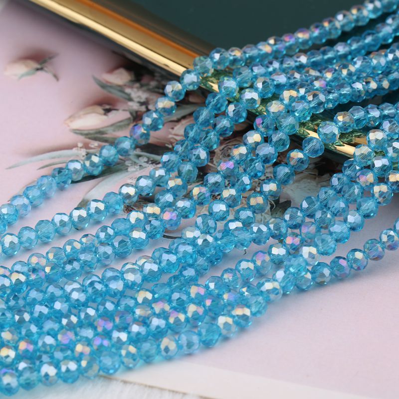 Rondelle Faceted Crystal Beads