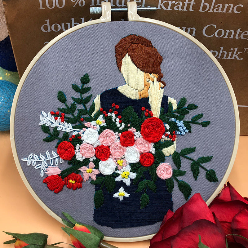 Fashion Lady Embroidery Kits - 1Pcs