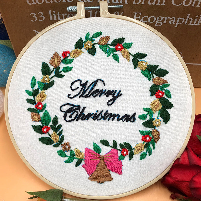 Christmas Feeling Embroidery Kits - 1Pcs