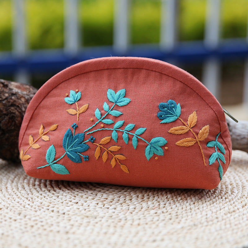 Cosmetic Bag Embroidery Art Kit - 1Pcs