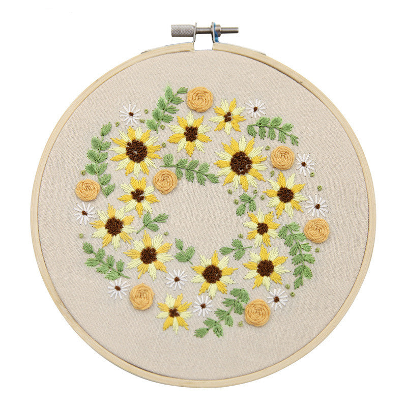 Flowers Embroidery Kits - 1Pcs