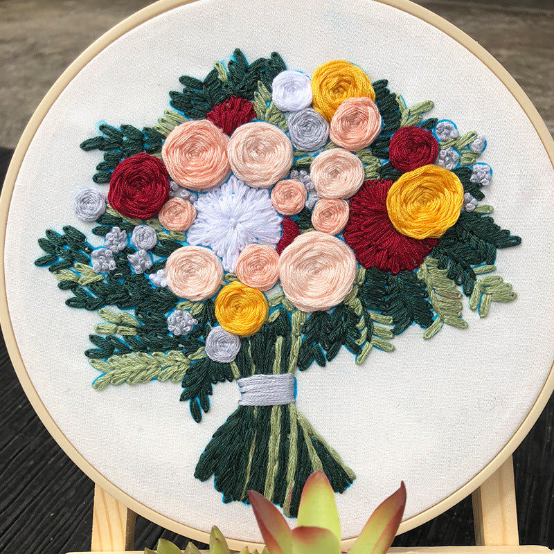 Blossom Flower Embroidery Kits - 1Pcs