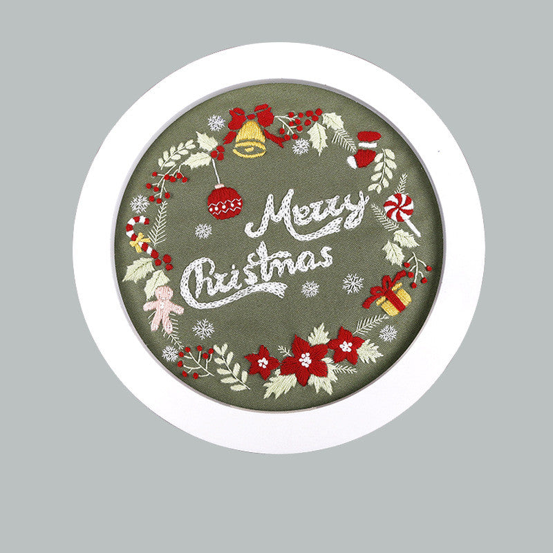 Happy Christmas Decoration Art Embroidery Kits - 1Pcs