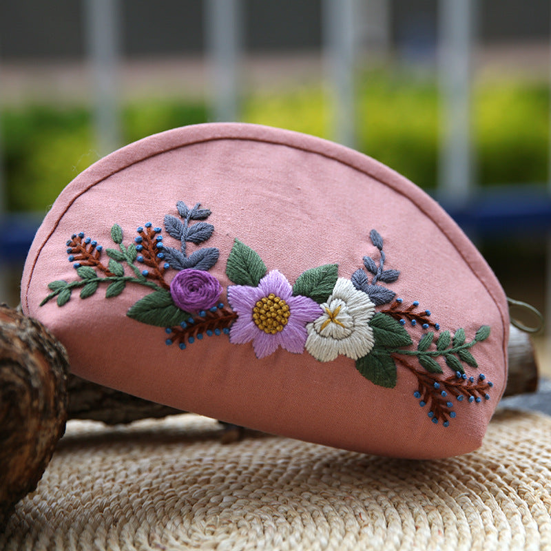Cosmetic Bag Embroidery Art Kit - 1Pcs