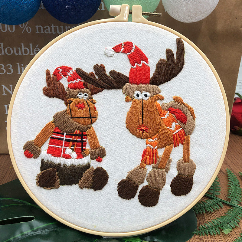 Merry Christmas Embroidery Craft Kits - 1Pcs