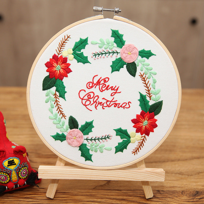 Merry Christmas Embroidery Set - 1Pcs