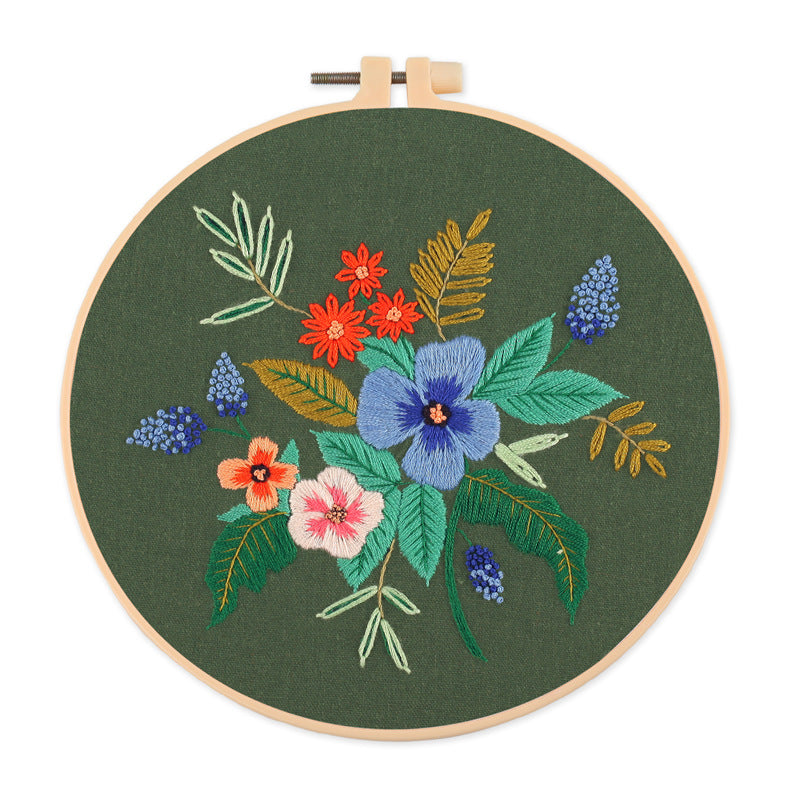Floral Embroidery Art Kits - 1Pcs