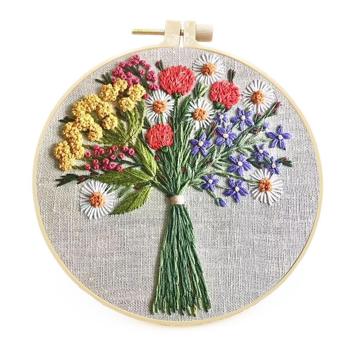 Bouquet Embroidery Art Kits - 1Pcs