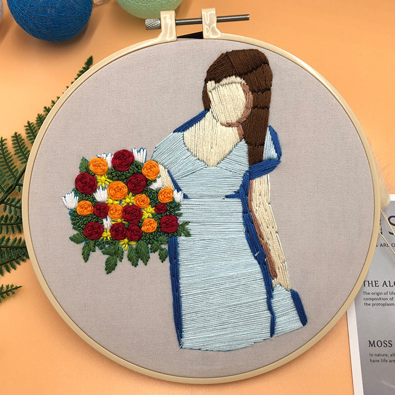 Fashion Lady Embroidery Kits - 1Pcs