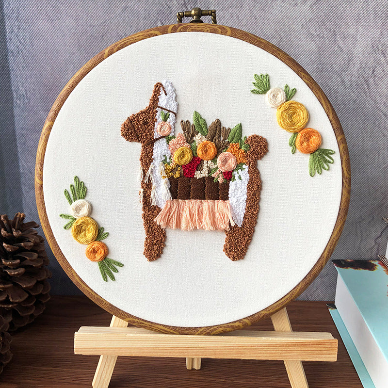Alpaca Embroidery Craft Art Kits - 1Pcs