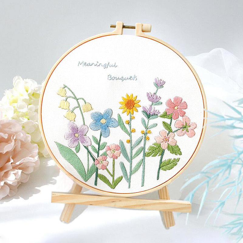 Blooming Flower Embroidery Art Kits - 1Pcs