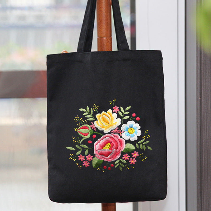 Canvas Tote Bag Embroidery Art Kit - 1Pcs