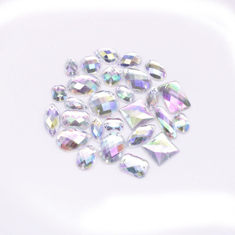 200pcs Mixed Shapes Crystal