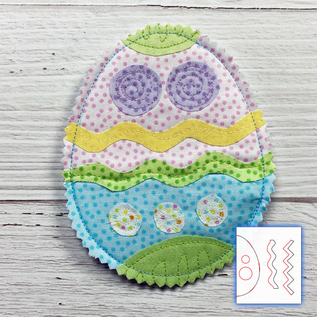 Fabulous Sewing Easter Eggs Ornament Template