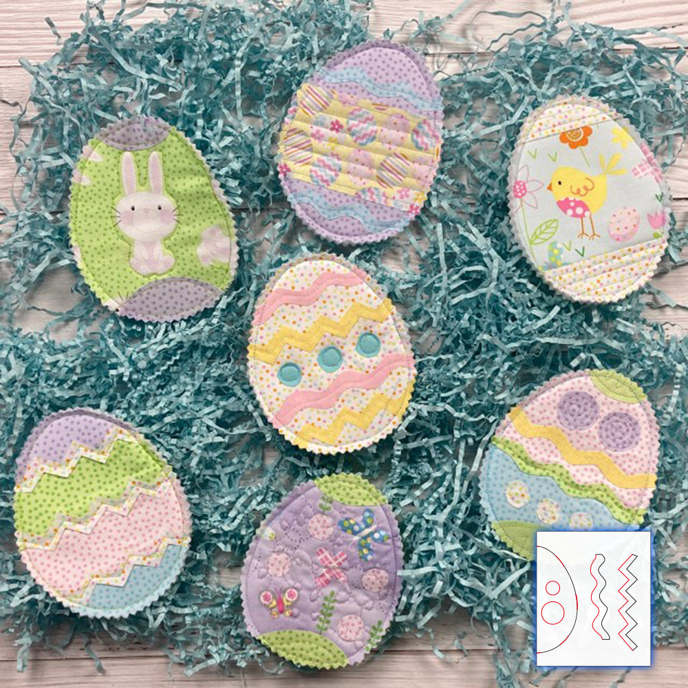 Fabulous Sewing Easter Eggs Ornament Template